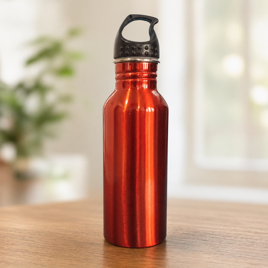 Stainless Steel Water Bottle 500 ml | Leakproof, Lightweight & Durable | Reusable Metal Bottle for School, Office & Travel |