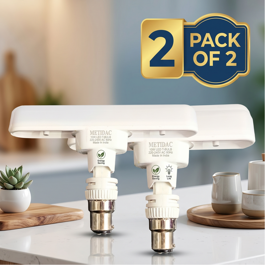 Metidac 10W T LED Bulb (Pack of 2) | Premium Quality | Energy efficient | Swivel Body Action