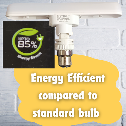 Metidac 10W T LED Bulb (Pack of 2) | Premium Quality | Energy efficient | Swivel Body Action