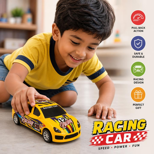 Friction Racing Car Toy for Kids β No Battery, Push & Go Car, Durable & Safe Toy Vehicle (28 cm)