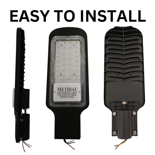 Metidac 30W LED Street Light | Aluminium Die-Cast Body | IP66 Water Proof | Premium Quality