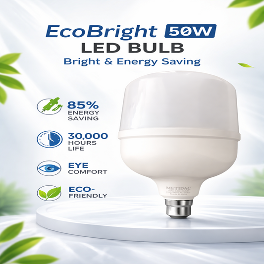Metidac 50W LED Bulb | Cool White | Mercury Free | Powerful | Energy Efficient