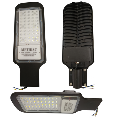 Metidac 50W LED Street Light | Aluminium Die-Cast Body | IP66 Water Proof | Premium Quality