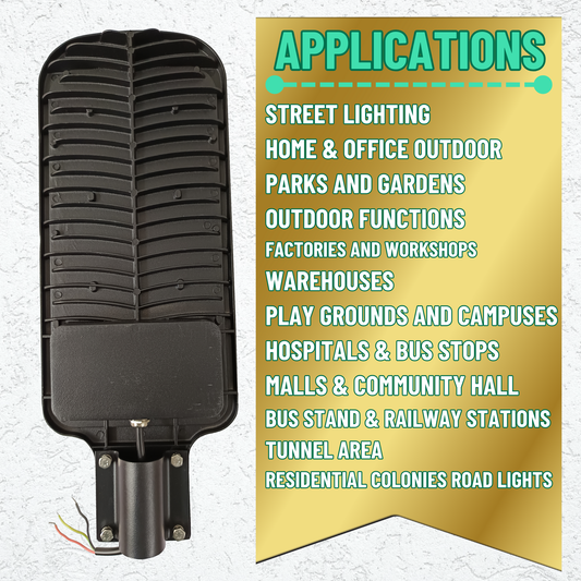 Metidac 50W LED Street Light | Aluminium Die-Cast Body | IP66 Water Proof | Premium Quality
